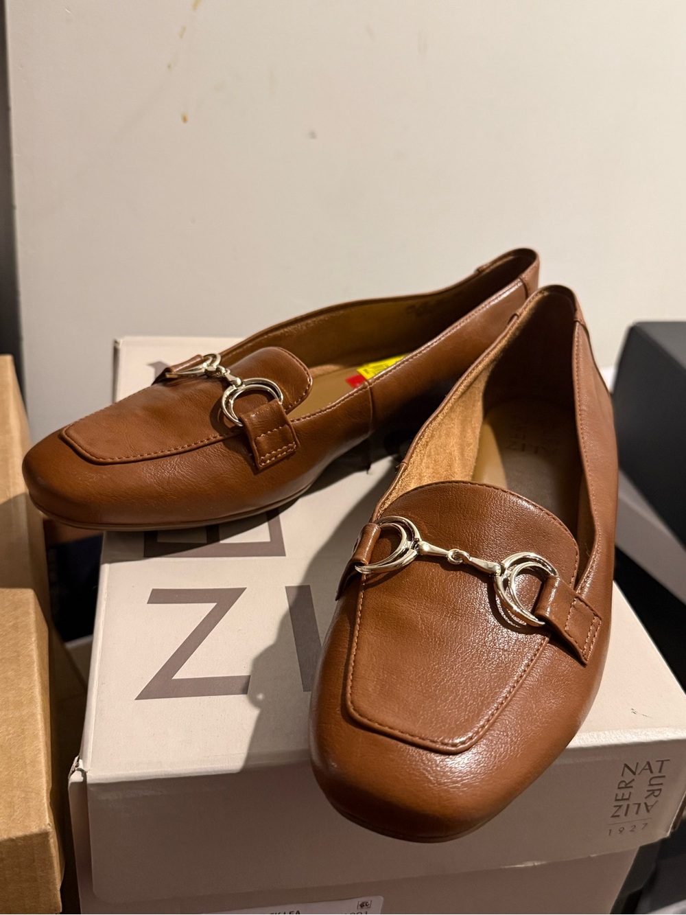 Naturalizer Brown Leather Bit Loafers